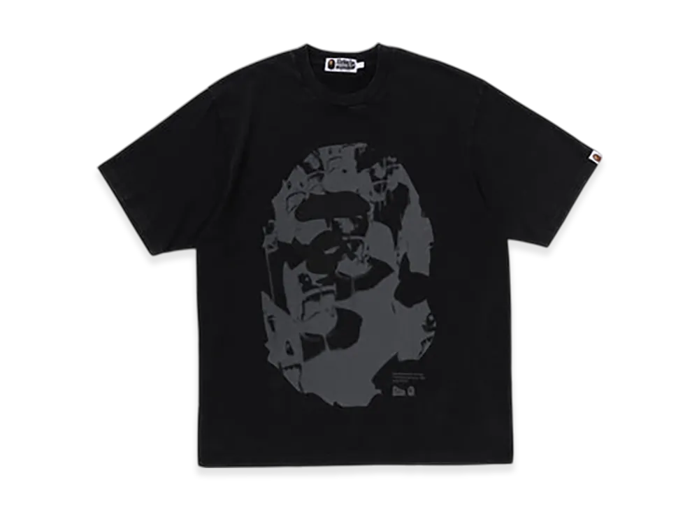 A BATHING APE Ape Head Heavy Washed Relaxed Fit Tee "Black"