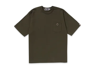 A BATHING APE Ape Head One Point Relaxed Fit Pocket Tee "Olive Drab"