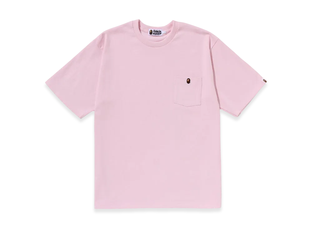 A BATHING APE Ape Head One Point Relaxed Fit Pocket Tee "Pink"