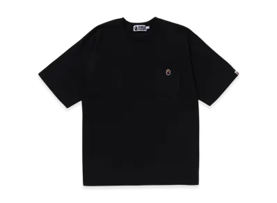 A BATHING APE Ape Head One Point Relaxed Fit Pocket Tee "Black"