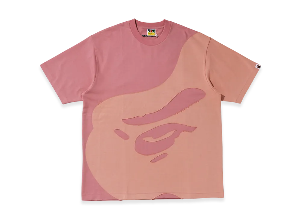 A BATHING APE Ape Head Patch Oversized Tee "Pink"
