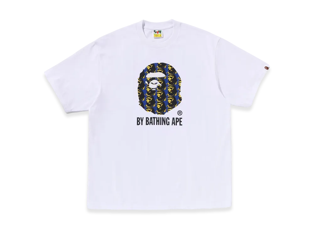 A BATHING APE Ape Head Pattern By Bathing Ape Relaxed Fit Tee "White"