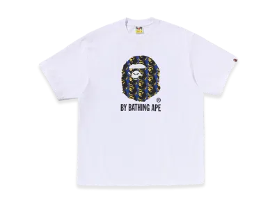 A BATHING APE Ape Head Pattern By Bathing Ape Relaxed Fit Tee "White"