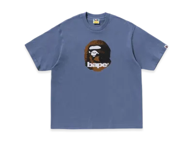 A BATHING APE Ape Head Relaxed Fit Tee "Navy"