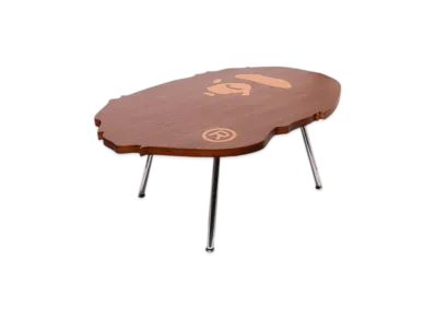 A BATHING APE Ape Head Wooden Coffee Table Bape Home "Brown"