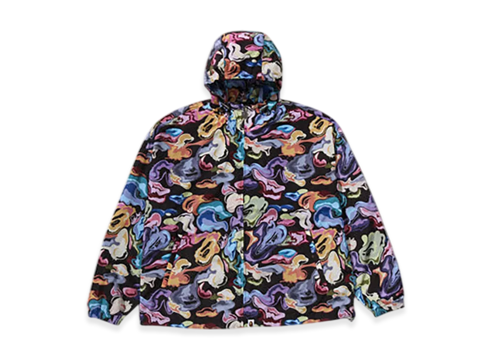 A BATHING APE Art Camo Hooded Jacket "Black"