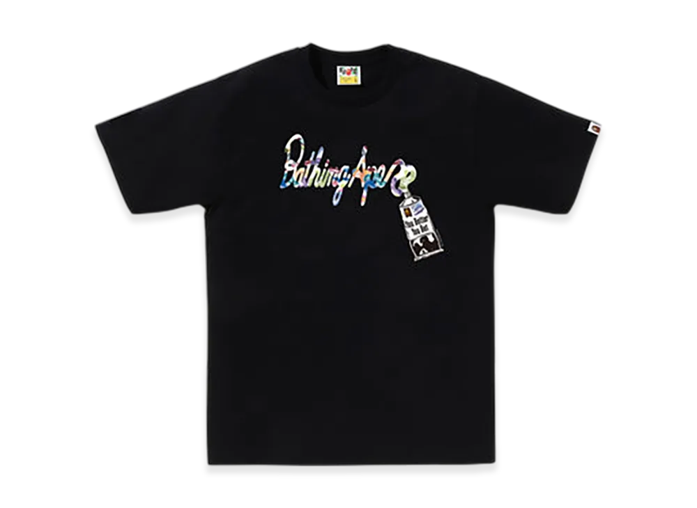 A BATHING APE Art Camo Paint Tube Tee "Black"