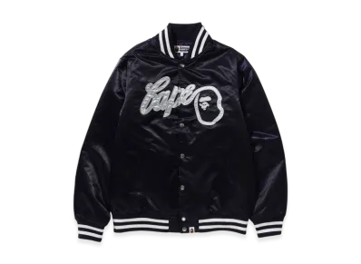A BATHING APE Bape Baseball Jacket "Navy"