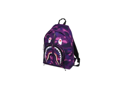 A BATHING APE Color Camo Shark Daypack "Purple"