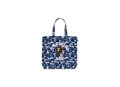 A BATHING APE Bape Camo Go Ape Pointer College Tote Bag Bapec "Navy"