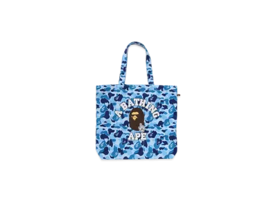 A BATHING APE Bape Camo Go Ape Pointer College Tote Bag Bapec "Blue"