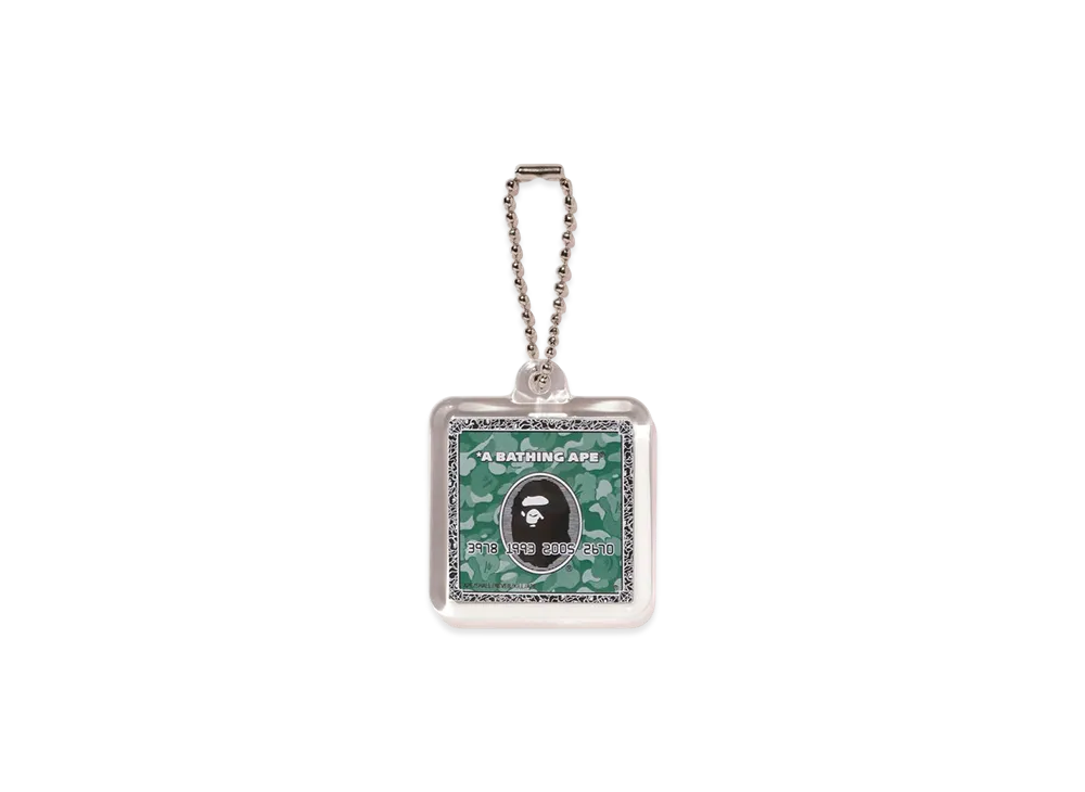 A BATHING APE Bape Card Keychain Bapec "Green"