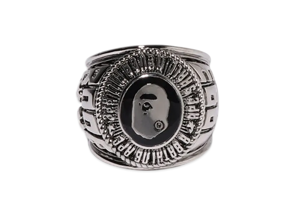 A BATHING APE Bape College Ring "Silver"