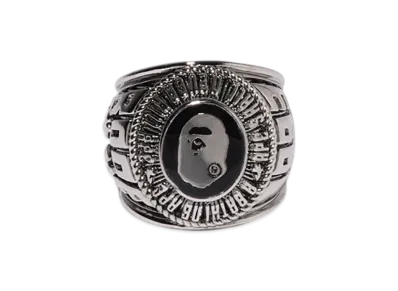 A BATHING APE Bape College Ring "Silver"