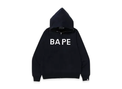 A BATHING APE Bape Full Zip Hoodie "Navy"