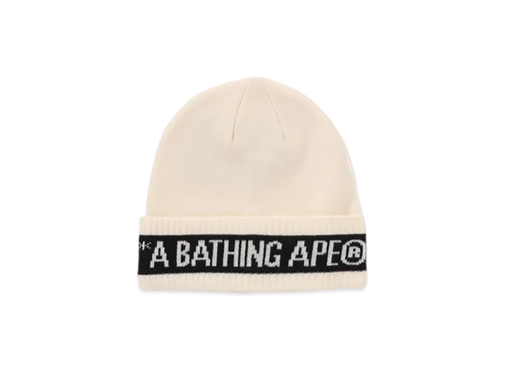 A BATHING APE Bape Knit Cap "Ivory"