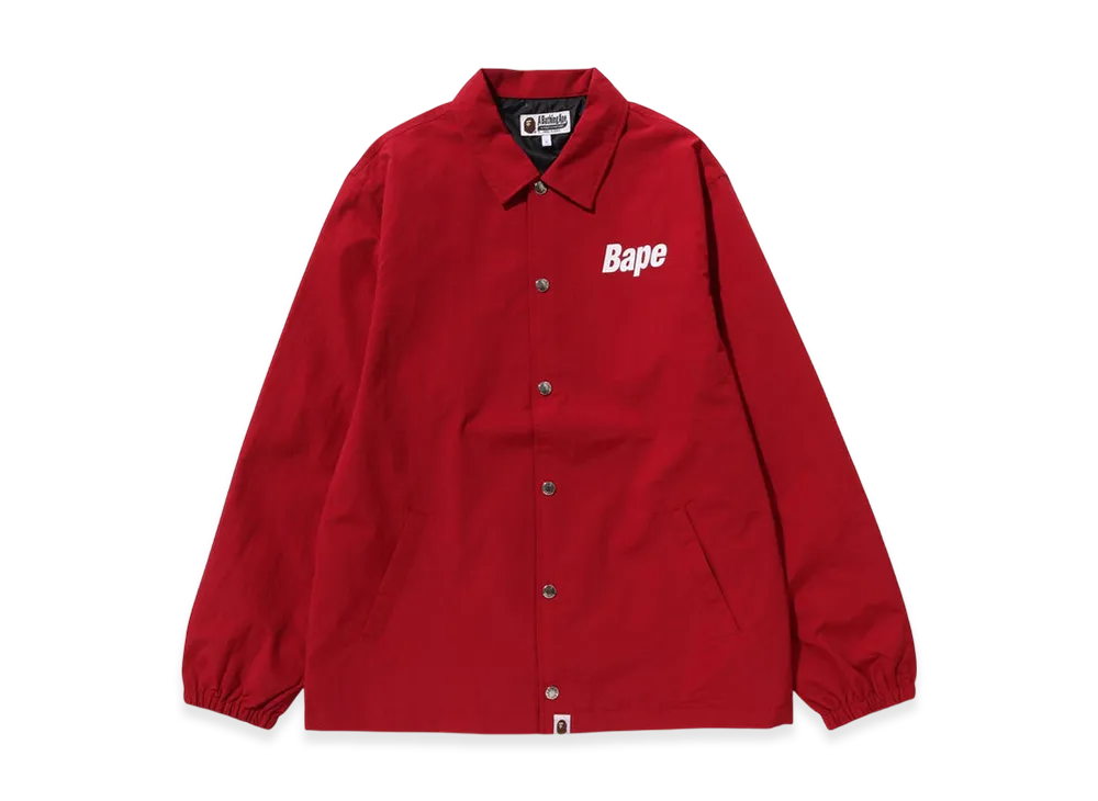 A BATHING APE Bape Logo Coach Jacket "Red"