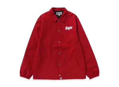A BATHING APE Bape Logo Coach Jacket "Red"