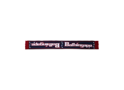 A BATHING APE Bape Logo Jacquard Scarf "Navy"