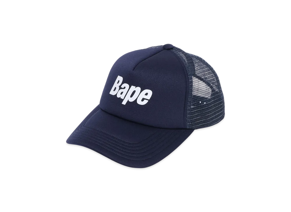 A BATHING APE Bape Logo Mesh Cap "Navy"