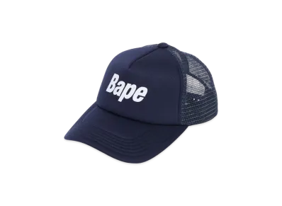A BATHING APE Bape Logo Mesh Cap "Navy"