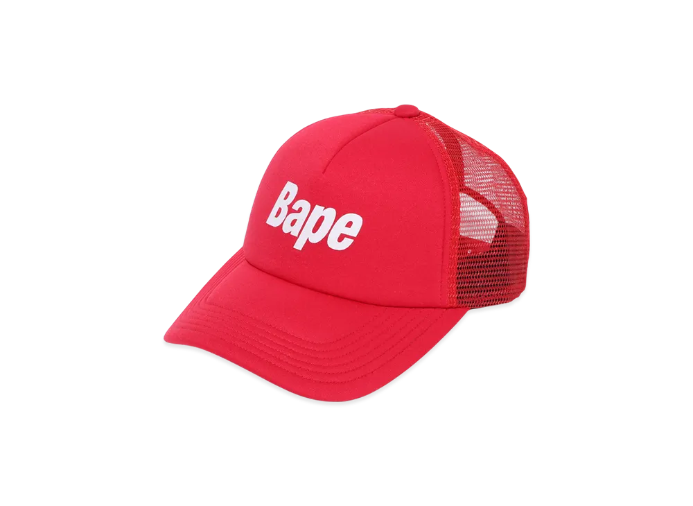 A BATHING APE Bape Logo Mesh Cap "Red"