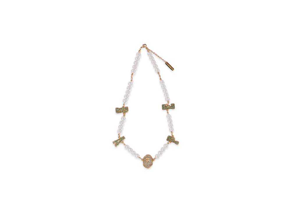 A BATHING APE Bape Pearl Necklace "White"