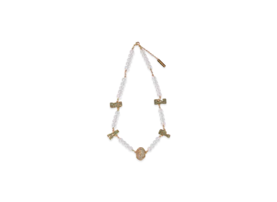 A BATHING APE Bape Pearl Necklace "White"