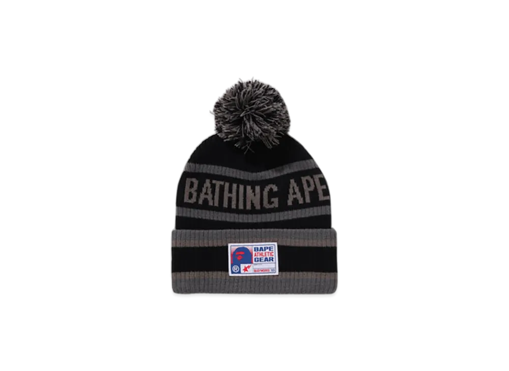 A BATHING APE Bape Pom Pom Beanie "Black"