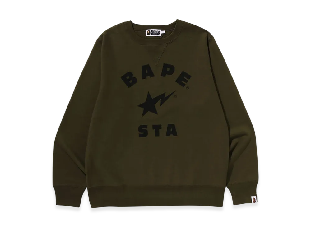 A BATHING APE Bape Sta Crewneck Sweatshirt "Olive Drab"