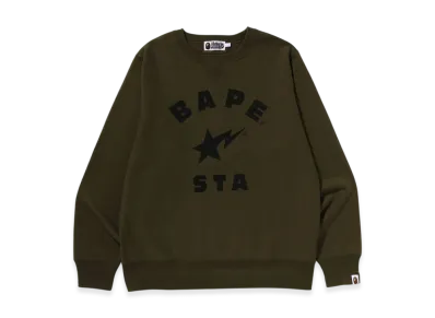 A BATHING APE Bape Sta Crewneck Sweatshirt "Olive Drab"