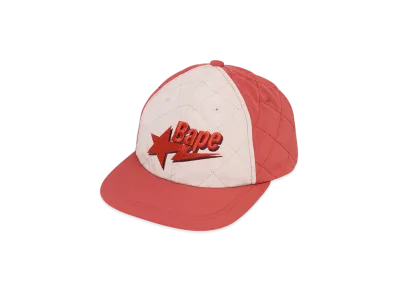 A BATHING APE Bape Sta Logo Quilting Cap "Orange"