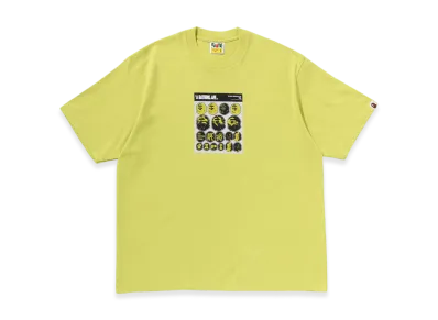 A BATHING APE Bape Sticker Graphic Relaxed Fit Tee "Yellow"