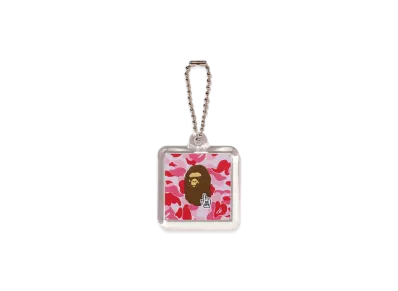 A BATHING APE Bape.Com Camo Go Ape Pointer Keychain Bapec "Pink"