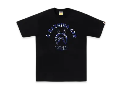 A BATHING APE Bape.Com Shark College Tee "Black"