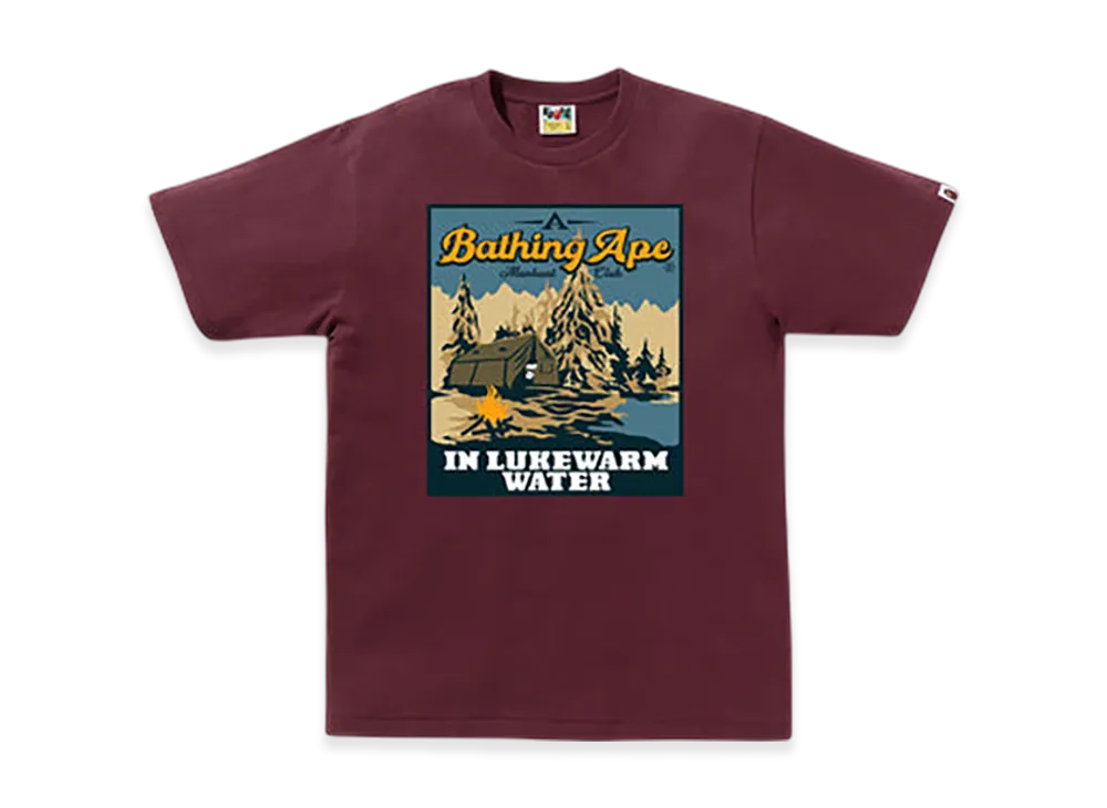 A BATHING APE Base Camp Tee "Burgundy"