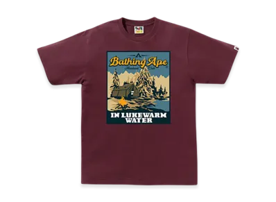 A BATHING APE Base Camp Tee "Burgundy"