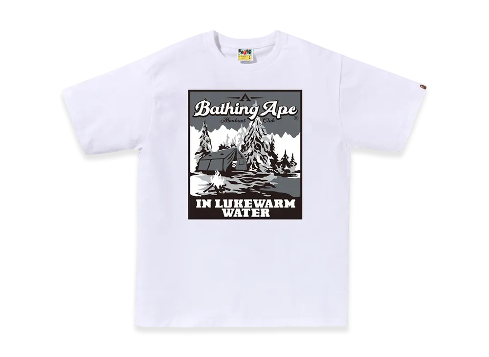 A BATHING APE Base Camp Tee "White"