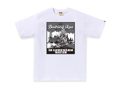A BATHING APE Base Camp Tee "White"