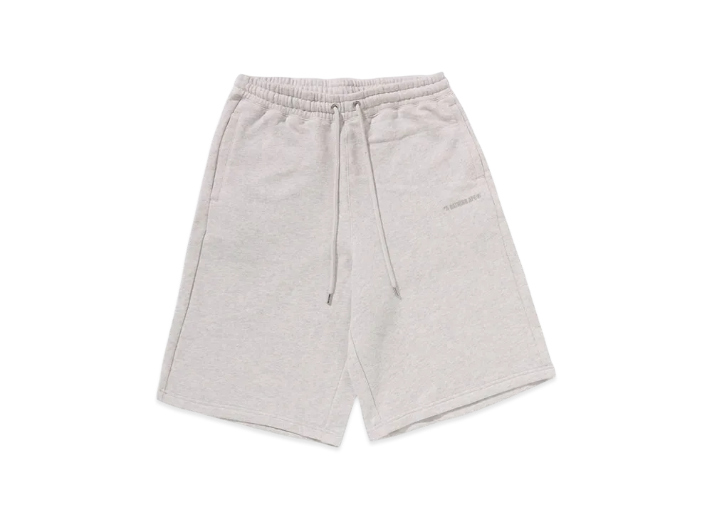 A BATHING APE Bathing Ape Logo Knee Length Relaxed Fit Sweat Shorts "Gray"