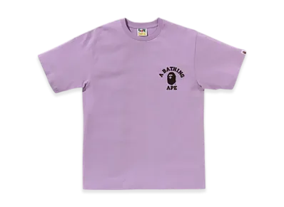 A BATHING APE Bicolor College Ats Tee "Purple"