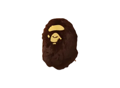 A BATHING APE Big Ape Head Cushion "Brown"