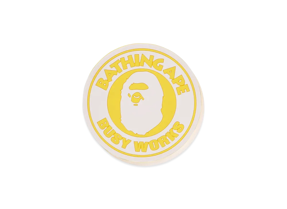 A BATHING APE Busy Works Neon Color Rubber Coaster "Yellow"