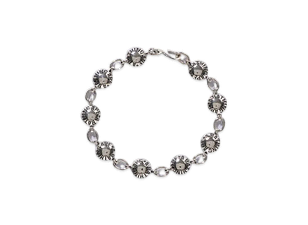 A BATHING APE Button Bracelet "Silver"