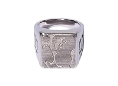 A BATHING APE Camo Signet Ring "Silver"