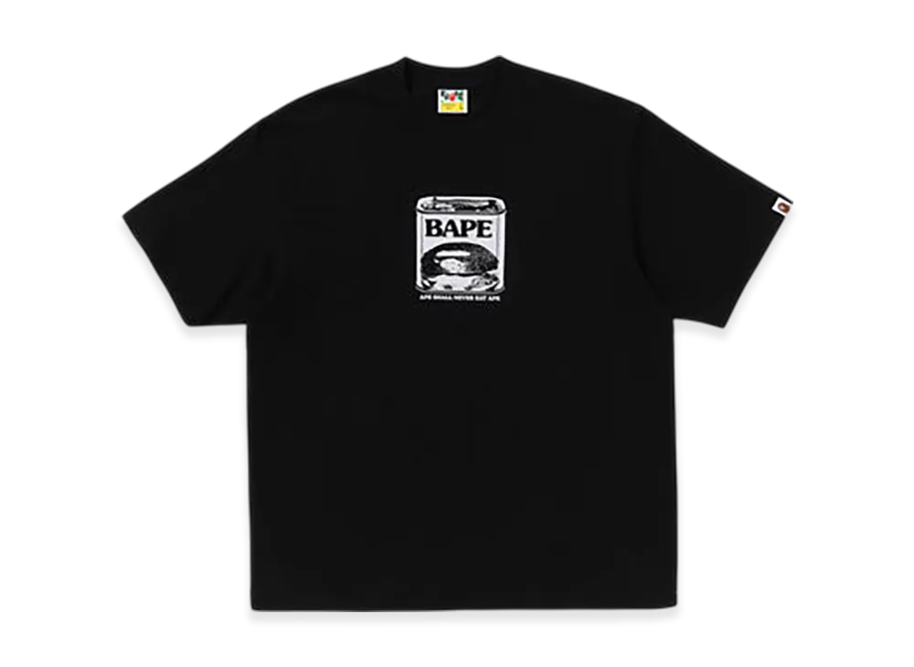 A BATHING APE Can Food Bape Logo Relaxed Fit Tee "Black"