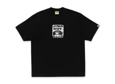 A BATHING APE Can Food Bape Logo Relaxed Fit Tee "Black"