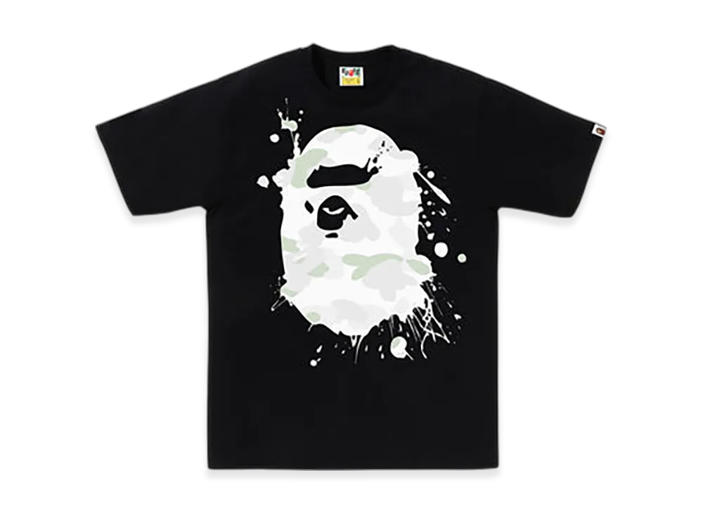 A BATHING APE City Camo Painting Ape Head Tee "Black"
