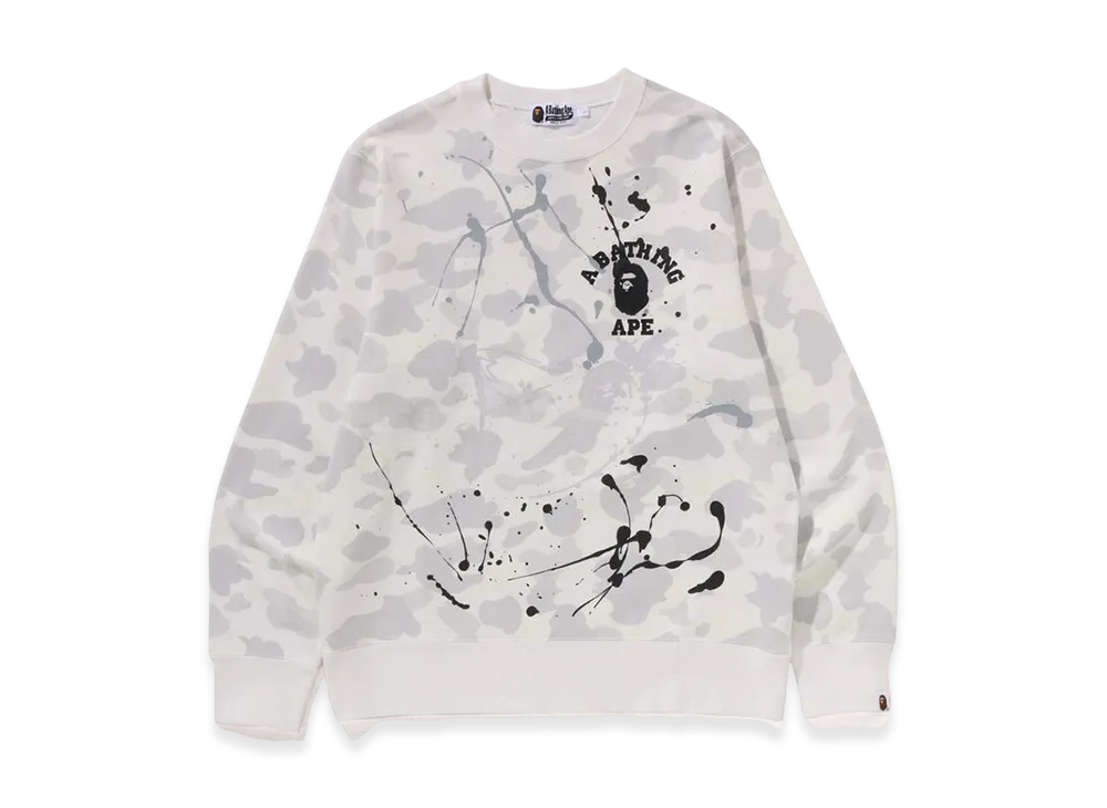 A BATHING APE City Camo Painting Crewneck Sweatshirt "White"