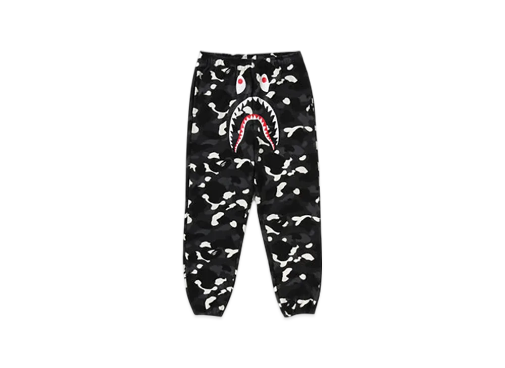 A BATHING APE City Camo Shark Relaxed Fit Sweatpants "Black"
